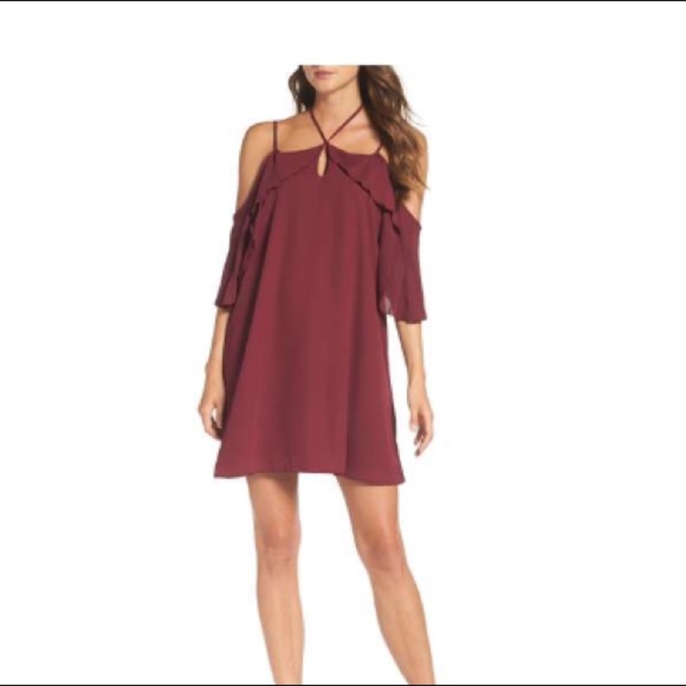 Mary & Mabel cold shoulder swing dress
